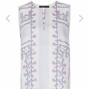 BCBG MaxAzria Torie Floral Print Asymmetrical Top